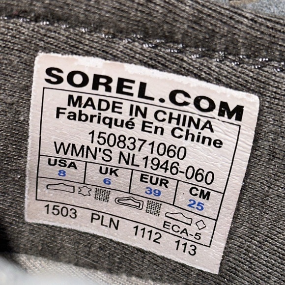 SOREL Joplin Perfed Leather Stitch Duck Boot Steel Gray
Blue Lace up boot Sz 7/8 - Picture 12 of 12